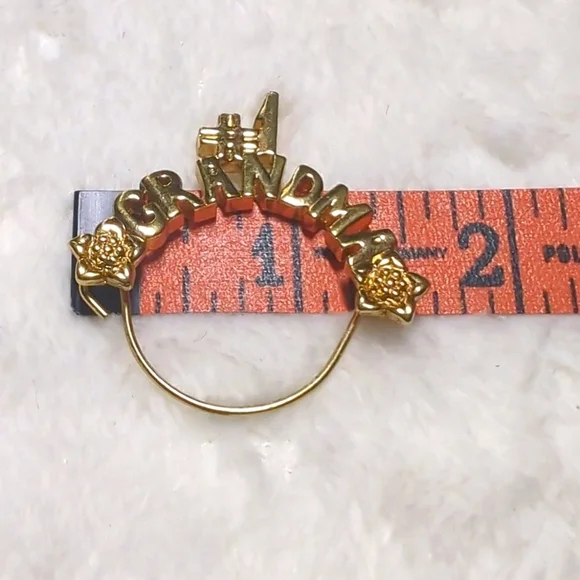 Vintage Gold Filled Necklace Charm Holders #1 Grandma - Qty 2 - Picture 6 of 8